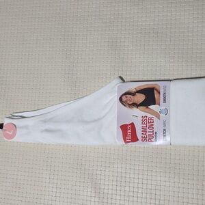 NWT Hanes‎ Seamless Pullover Bra Wirless White L